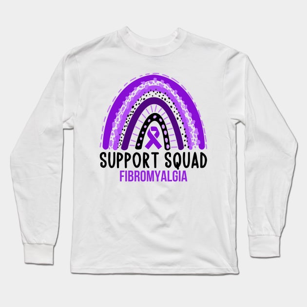 Fibromyalgia Support squad - Fibromyalgia Long Sleeve T-Shirt by MerchByThisGuy